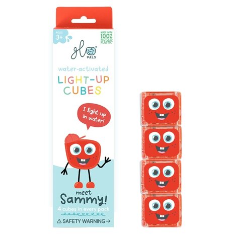 Glo Pals Light Up Cubes Rood Sammy Glo Pals Light Up Cubes Rood Sammy
