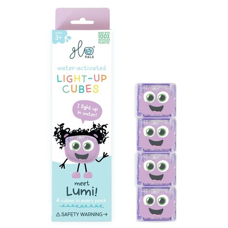 Glo Pals Light Up Cubes Paars Lumi Glo Pals Light Up Cubes Paars Lumi