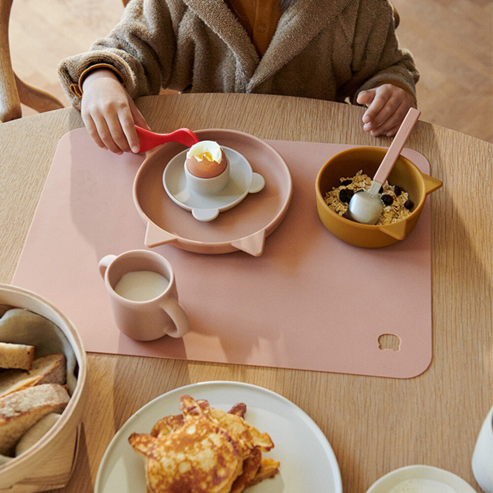 Liewood Vivi Siliconen servies set Cat Rose Multi Mix Liewood Vivi Siliconen servies set Cat Rose Multi Mix