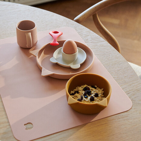 Liewood Vivi Siliconen servies set Cat Rose Multi Mix Liewood Vivi Siliconen servies set Cat Rose Multi Mix