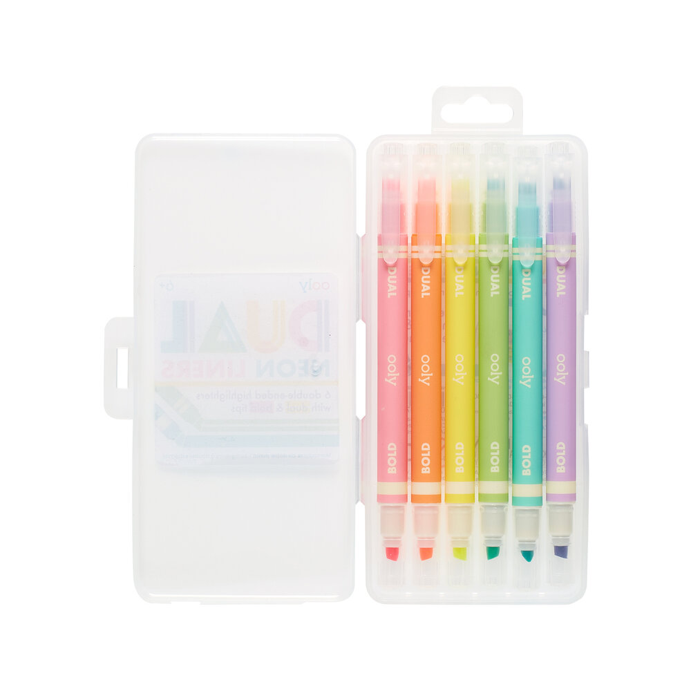 OOLY Neon Markeerstiften Dual Liner Double Ended OOLY Neon Markeerstiften Dual Liner Double Ended
