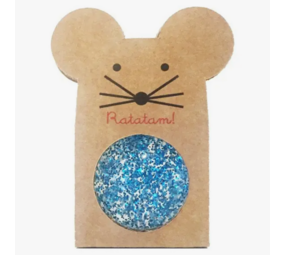 Ratatam Glitter Mouse Stuiterbal Blue Ratatam Glitter Mouse Stuiterbal Blue
