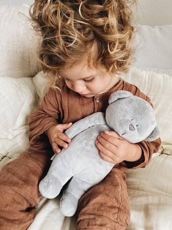 Moonie Knuffelbeer met nachtlamp en geluid Silver Moonie Knuffelbeer met nachtlamp en geluid Silver