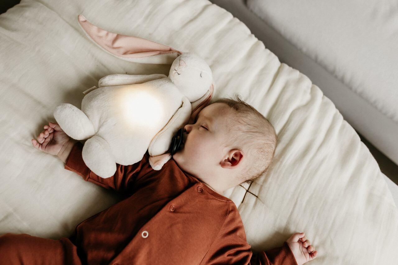 Moonie Knuffelkonijn met hartslag en geluid Powder Moonie Knuffelkonijn met hartslag en geluid Powder