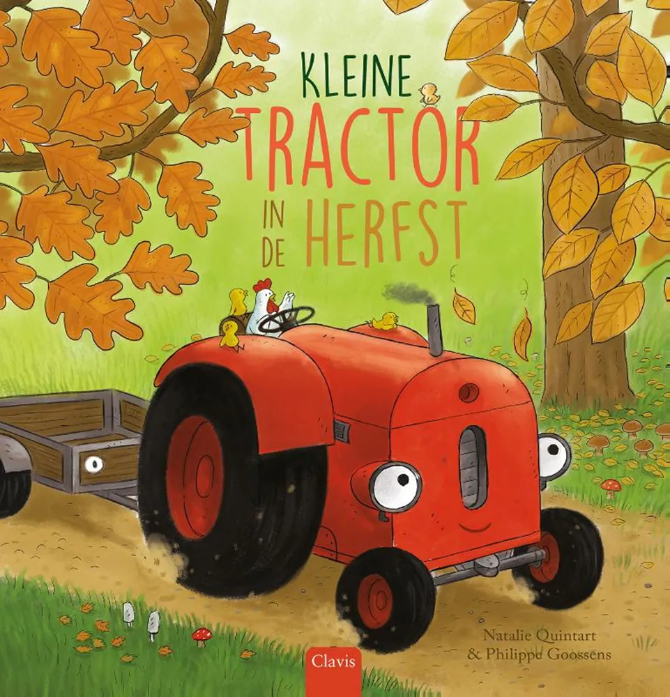 Kleine Tractor in de herfst afbeelding