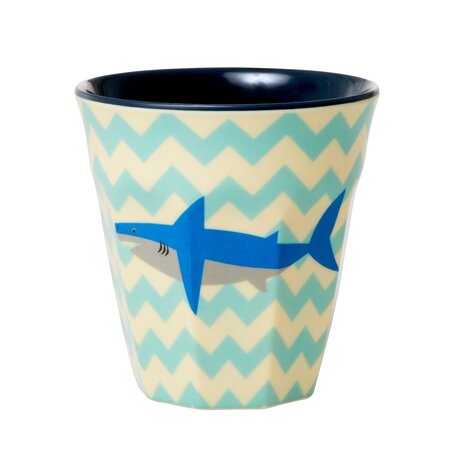 Rice Melamine Beker - Medium - Shark Rice Melamine Beker - Medium - Shark