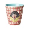 Rice Melamine Beker - Medium - Angel Red Rice Melamine Beker - Medium - Angel Red