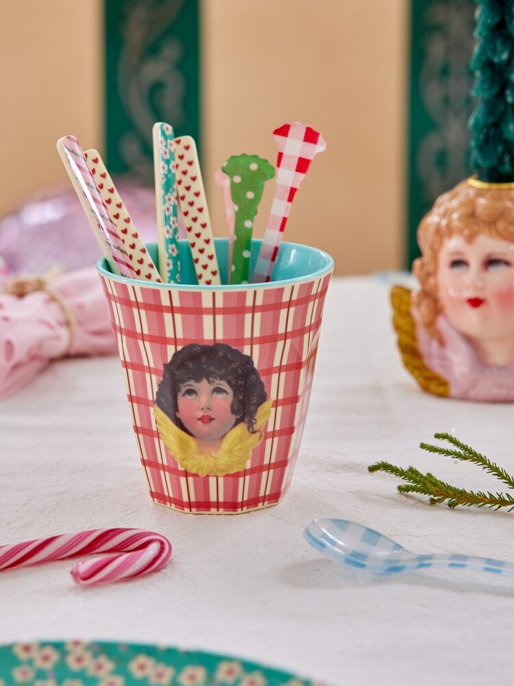 Rice Melamine Beker Angel Red Rice Melamine Beker Angel Red