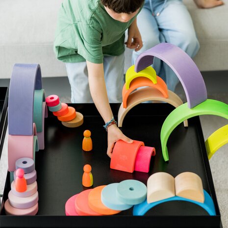 Grimm's Houten Regenboog Neon Roze Grimm's Houten Regenboog Neon Roze