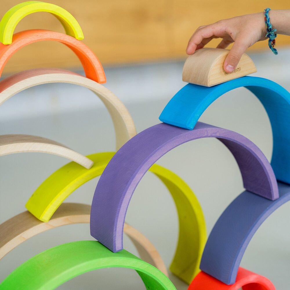 Grimm's Houten Regenboog Neon Groen Grimm's Houten Regenboog Neon Groen