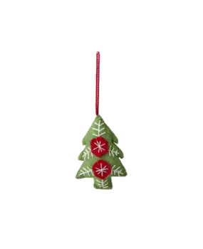 Rice Kerstornament stoffen kerstboom