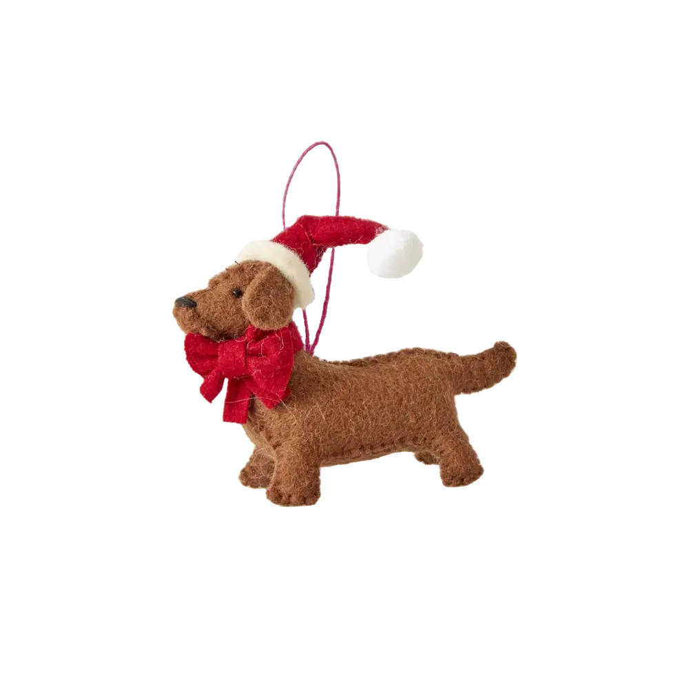 Rice Kerstornament stoffen hond Rice Kerstornament stoffen hond