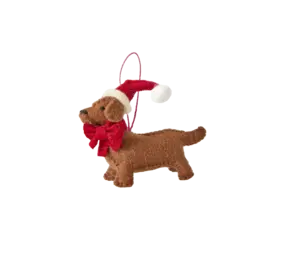 Rice Kerstornament stoffen hond Rice Kerstornament stoffen hond