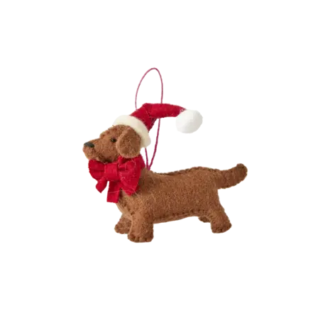 Rice Kerstornament stoffen hond Rice Kerstornament stoffen hond
