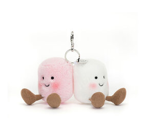 Jellycat Sleutelhanger Amuseables Pair Of Marshmallows Bag Charm