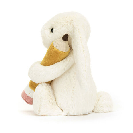 Jellycat Knuffel Bashful Bunny With Pencil Jellycat Knuffel Bashful Bunny With Pencil