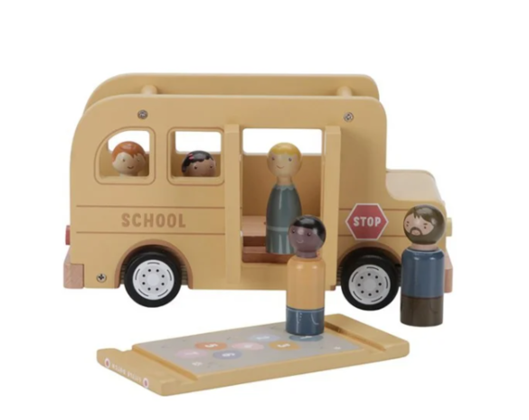 Little Dutch Schoolbus met poppetjes Little Dutch Schoolbus met poppetjes
