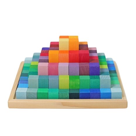 Grimm's Houten Blokken Piramide Klein Grimm's Houten Blokken Piramide Klein