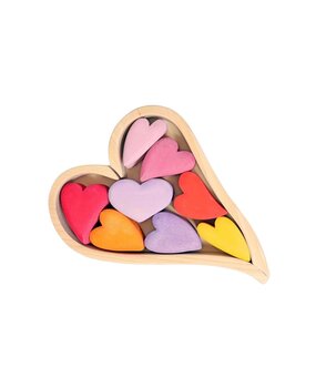 Grimm's Houten Blokkenset Roze Hart Grimm's Houten Blokkenset Roze Hart