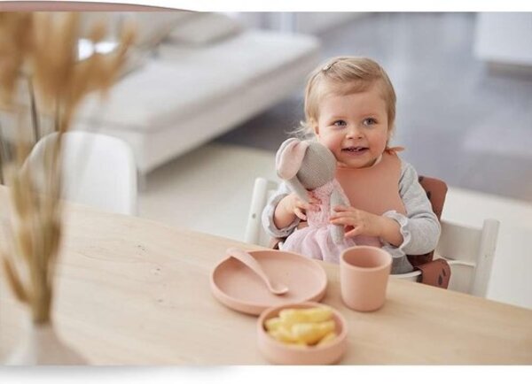Jollein Kinderserviesset Siliconen Pale Pink Jollein Kinderserviesset Siliconen Pale Pink