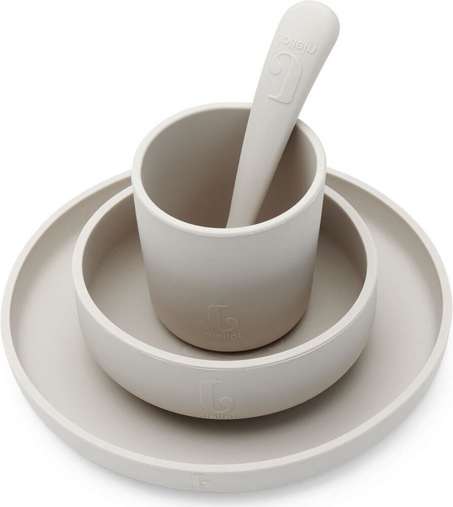 Jollein Kinderserviesset Siliconen Nougat Jollein Kinderserviesset Siliconen Nougat