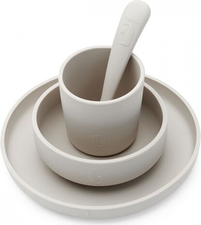 Jollein Kinderserviesset Siliconen Nougat Jollein Kinderserviesset Siliconen Nougat