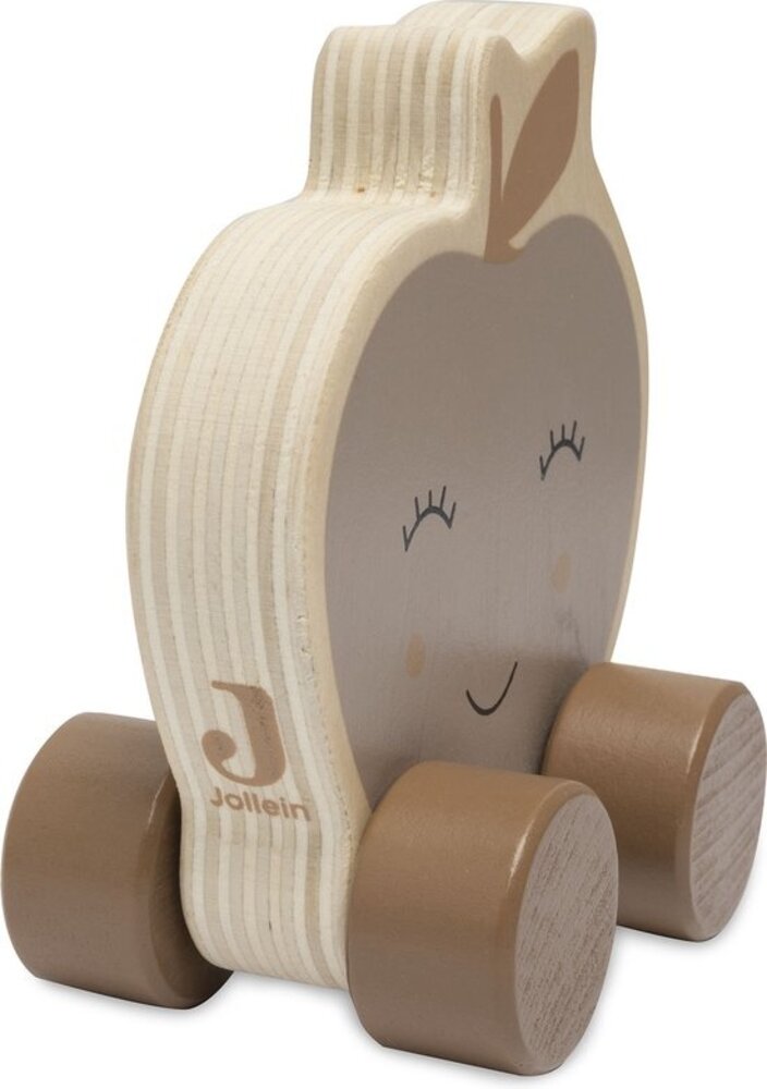 Jollein  Houten speelgoedauto Farm Apple Jollein  Houten speelgoedauto Farm Apple