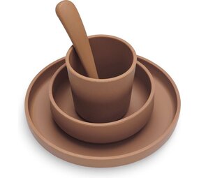 Jollein Kinderserviesset Siliconen Caramel Jollein Kinderserviesset Siliconen Caramel
