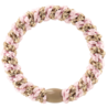 Kknekki Haarelastiekje Light Pink Beige Stripe Glitter Kknekki Haarelastiekje Light Pink Beige Stripe Glitter