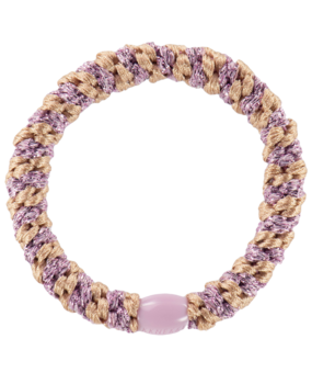 Kknekki Haarelastiekje Peach Pink Stripe Glitter