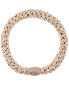 Kknekki Haarelastiekje Beige Glitter