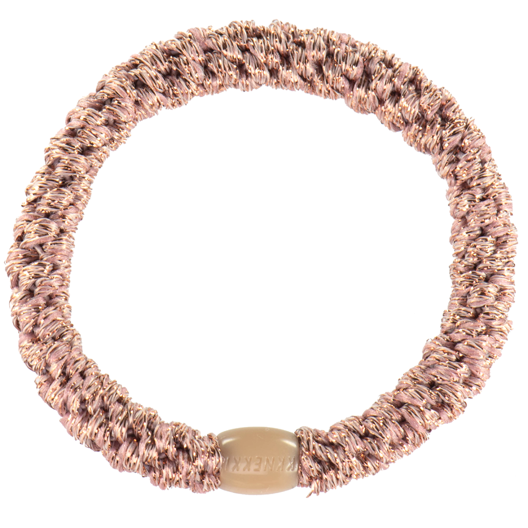 Haarelastiekje Dusty Pink Glitter afbeelding