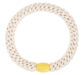 Kknekki Haarelastiekje Ivory Yellow Bead Kknekki Haarelastiekje Ivory Yellow Bead