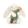 Jellycat Bashful Bunny with Christmas Tree Jellycat Bashful Bunny with Christmas Tree