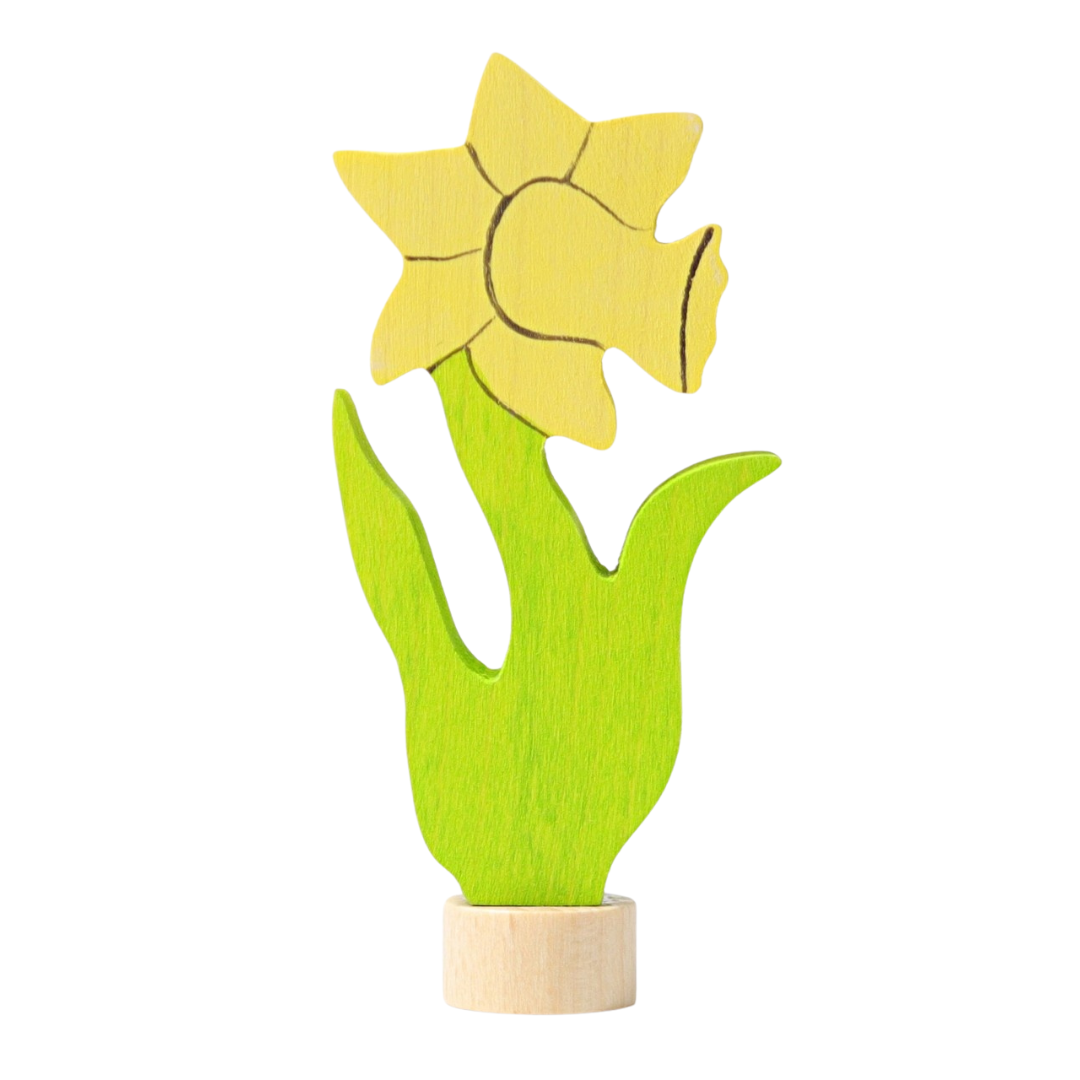 Houten Steker Bloem Narcis afbeelding