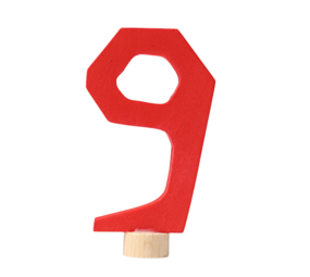 Grimm's Houten Steker Antroposofisch Cijfer 9 Grimm's Houten Steker Antroposofisch Cijfer 9