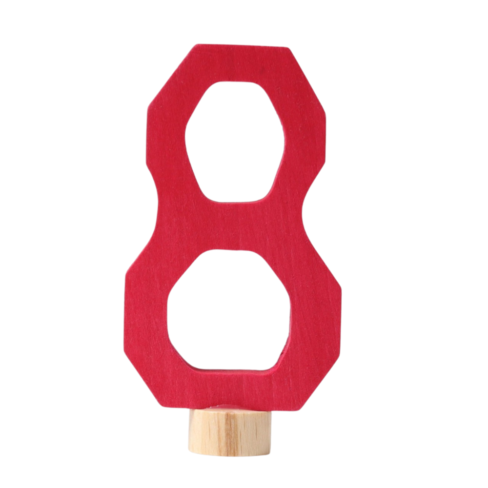 Grimm's Houten Steker Antroposofisch Cijfer 8 Grimm's Houten Steker Antroposofisch Cijfer 8