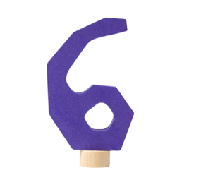 Grimm's Houten Steker Antroposofisch Cijfer 6 Grimm's Houten Steker Antroposofisch Cijfer 6