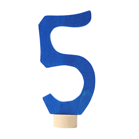 Grimm's Houten Steker Antroposofisch Cijfer 5 Grimm's Houten Steker Antroposofisch Cijfer 5