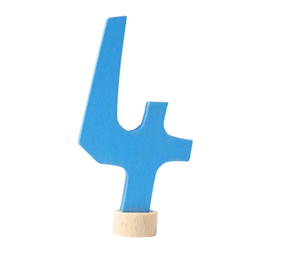 Grimm's Houten Steker Antroposofisch Cijfer 4 Grimm's Houten Steker Antroposofisch Cijfer 4