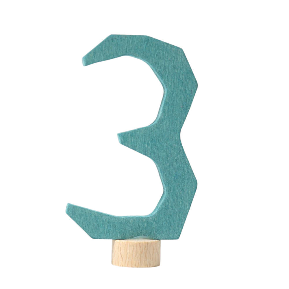 Grimm's Houten Steker Antroposofisch Cijfer 3 Grimm's Houten Steker Antroposofisch Cijfer 3