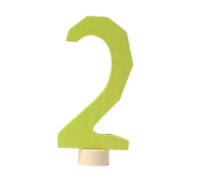 Grimm's Houten Steker Antroposofisch Cijfer 2 Grimm's Houten Steker Antroposofisch Cijfer 2
