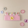 Little Dutch Verjaardagskroon van stof met cijfers roze Little Dutch Verjaardagskroon van stof met cijfers roze