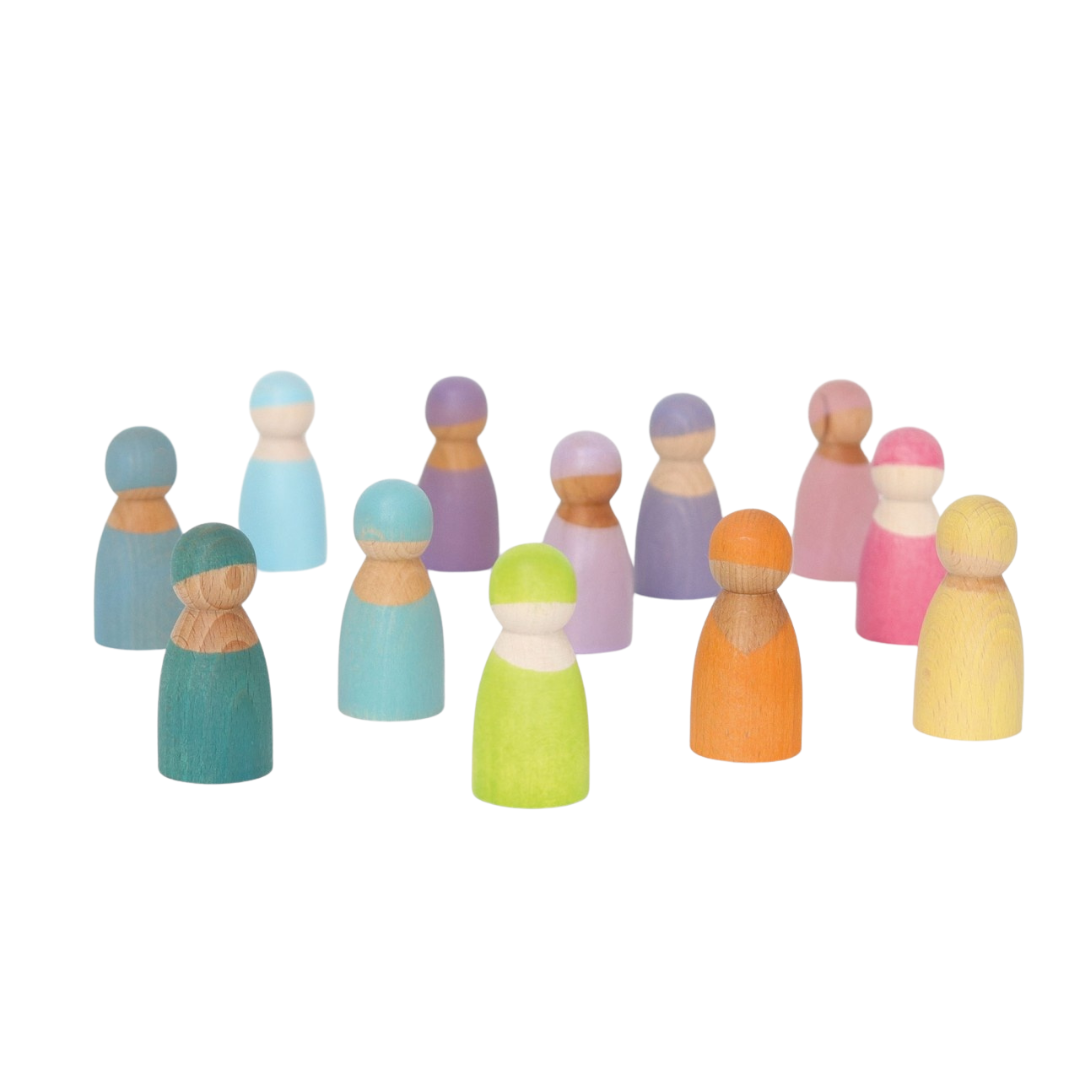 Pastel Regenboog Vrienden 12 stuks afbeelding