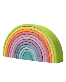 Grimm's Houten Regenboog Pastel Groot