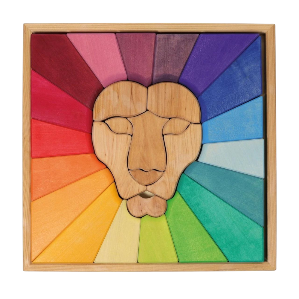 Grimm's Bouwset Regenboog Leeuw Grimm's Bouwset Regenboog Leeuw