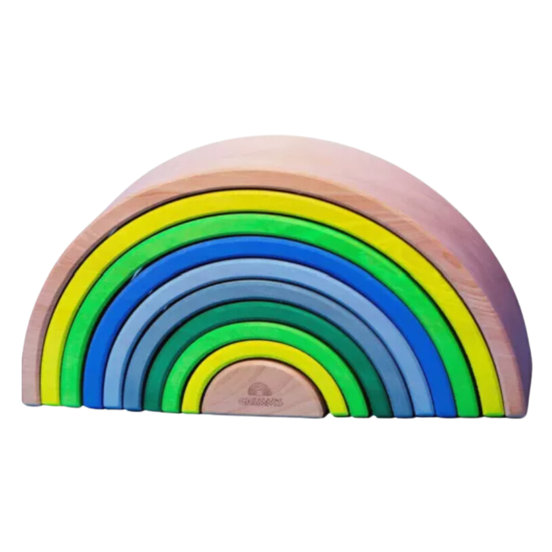 Houten Regenboog Neon Groen afbeelding