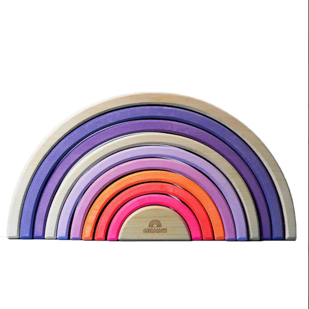 Houten Regenboog Neon Roze afbeelding