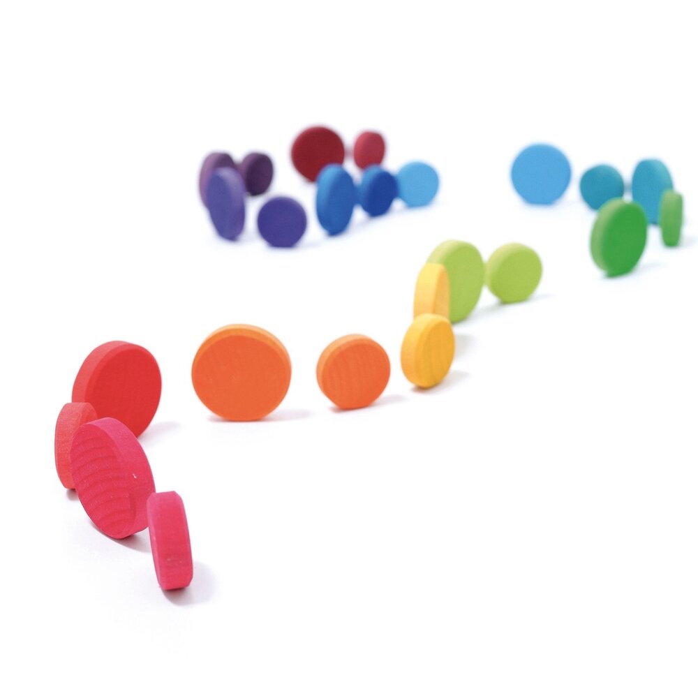 Grimm's Houten Munten Regenboog 24-Delig Grimm's Houten Munten Regenboog 24-Delig