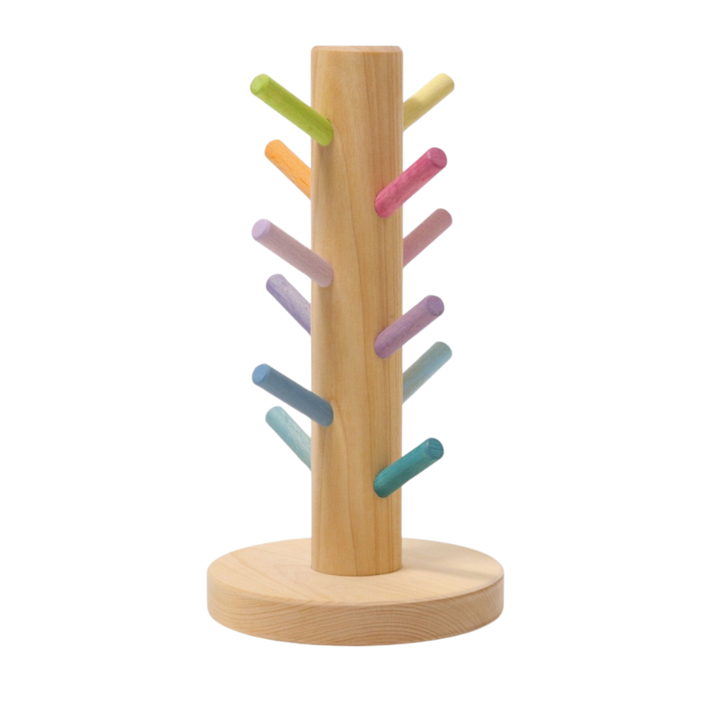 Grimm's Houten Sorteerkapstok Pastel Grimm's Houten Sorteerkapstok Pastel